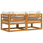 vidaXL Canapés d'angle sectionnels 2 Pièces avec coussins Blanc crème