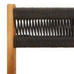 vidaXL Chaises de jardin pliantes lot de 8 noir bois d'acacia massif