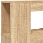 vidaXL Tête de lit à LED chêne sonoma 200x18 5x103 5cm bois ingénierie
