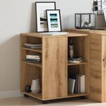 vidaXL Armoire roulante chêne artisanal 60x53x72 cm bois d'ingénierie