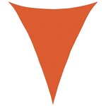 vidaXL Voile d'ombrage 160 g/m² triangulaire orange 5x6x6 m PEHD