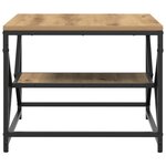 vidaXL Table basse chêne artisanal 51 x 50 x 40 cm