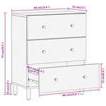 vidaXL Armoire latérale 60x33x75 cm bois massif de manguier