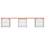 vidaXL Banc de jardin design gabion 203x44x42cm bois massif de douglas