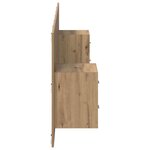 vidaXL Tête de lit avec armoire avec tiroir 3 Pièces Chêne artisanal