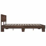 vidaXL Cadre de lit sans matelas chêne marron 150x200 cm