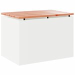 vidaXL Banc de jardin Blanc 60 x 40 x 43 cm Acier