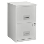 Classeur pour dossiers suspendus 2 tiroirs - Dim L40 x H66 x P40 cm gris PIERRE HENRY