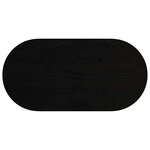 vidaXL Dessus de table marron foncé 100x50x4cm bois chêne massif ovale