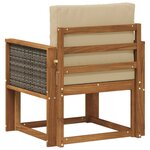vidaXL Sofa de milieu extérieur Bois d'Acacia Massif Naturel