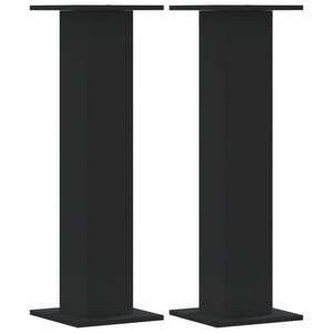 vidaXL Supports pour plantes 2 Pièces noir 30x30x95 cm bois d'ingénierie