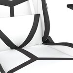 vidaXL Chaise de jeu Blanc et noir Similicuir