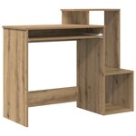 vidaXL Bureau Chêne artisanal 106 x 41 x 88.5 cm Bois d'ingénierie