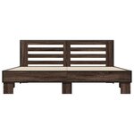 vidaXL Cadre de lit sans matelas chêne marron 200x200 cm
