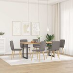 vidaXL Chaises à manger lot de 6 taupe tissu