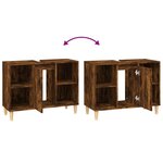 vidaXL Meuble d'évier chêne fumé 80x33x60 cm bois d'ingénierie