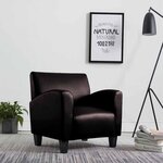 vidaXL Chaise de canapé Marron foncé Similicuir