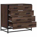 vidaXL Commode chêne marron 70x41x70 cm bois d'ingénierie