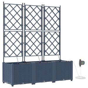 vidaXL Pots de jardin Gris 120 x 40 x 142 cm Acier