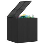 vidaXL Boîte à coussins de jardin Résine tressée 100x97 5x104 cm Noir