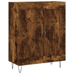 vidaXL Buffet haut Chêne fumé 69 5x34x180 cm Bois d'ingénierie