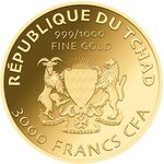 Pièce de monnaie en Or 3000 Francs g 0.031 (1/1000 oz) Millésime 2024 Gold Gift HALLOWEEN PUMPKIN 1/1000