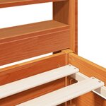 vidaXL Cadre de lit sans matelas cire marron 140x200cm bois pin massif