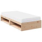 vidaXL Lit de jour avec matelas 100x200 cm bois de pin massif