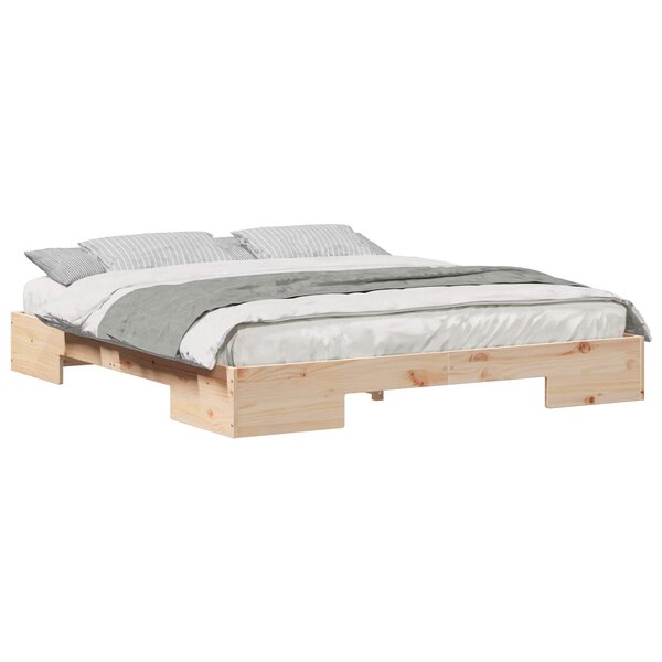 vidaXL Cadre de lit Marron 200 x 200 cm