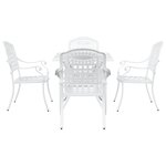Ensemble de jardin 5 pièces vidaXL en alu blanc