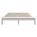 vidaXL Cadre de lit blanc 180x200 cm Super King bois de pin massif