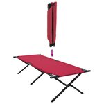 vidaXL Lit de Soleil Pliant avec Sac de Transport Rouge Tissu Oxford 600D