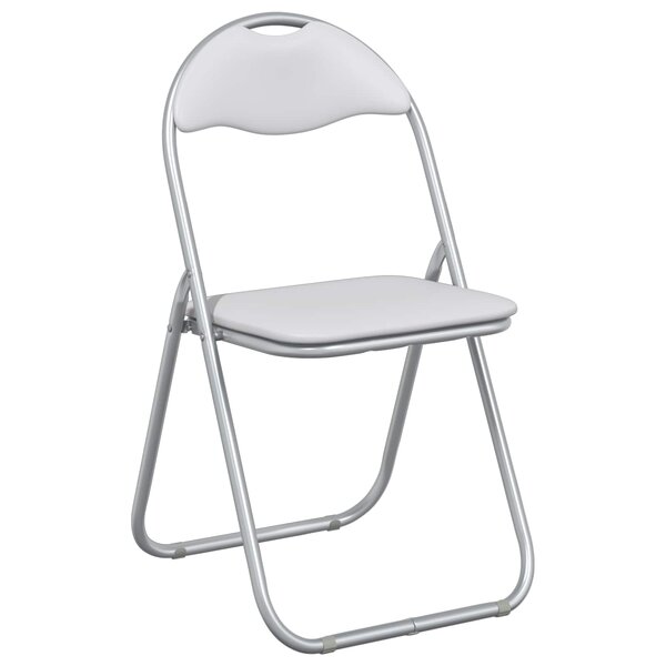 vidaXL Chaise pliante 8 Pièces Blanc et Gris 48 x 43 5 x 81 cm