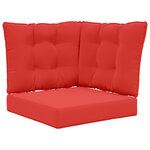 vidaXL Coussin de canapé d'extérieur Polyester Rouge 50 5 x 50 5 cm