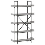 vidaXL Bibliothèque 5 niveaux sonoma gris 100x33x180 5 cm