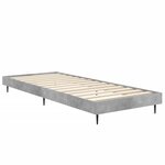vidaXL Cadre de lit sans matelas gris béton 75x190 cm