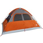 vidaXL Tente familiale à dôme 6 personnes orange imperméable