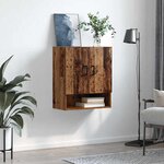 vidaXL Meuble mural Vieux bois 60 x 31 x 70 cm Bois d'ingénierie