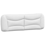 vidaXL Lit avec matelas Hvar blanc et noir 160x200 cm similicuir