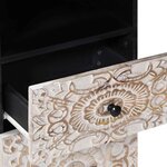 vidaXL Armoire de salle de bain avec tiroir Blanc 38 x 33 5 x 160 cm