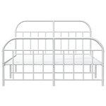 vidaXL Cadre de lit métal avec tête de lit/pied de lit blanc 140x200cm
