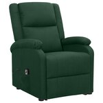 vidaXL Fauteuil Vert foncé Tissu