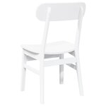vidaXL Chaises à manger 2 Pièces blanc bois massif caoutchouc
