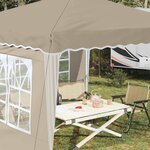 vidaXL Tente de fête pop-up 288 x 288 x 245 cm Crème Tissu Oxford