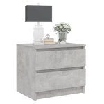 vidaXL Tables de chevet 2 Pièces Gris béton 50x39x43 5 cm Aggloméré