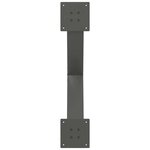 vidaXL Pieds de table basse en forme de X  2 pièces  anthracite  70 x (42-43) cm  acier