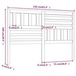 vidaXL Tête de lit Marron miel 156x4x100 cm Bois massif de pin