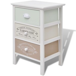 vidaXL Armoire de rangement en style français 3 tiroirs Bois