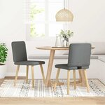 vidaXL Chaises à manger lot de 2 gris foncé tissu