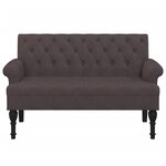 vidaXL Banc avec dossier marron foncé 120x62x75 5 cm tissu